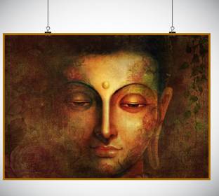 Buddha Wall Poster A3 Fine Art Print