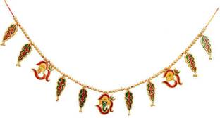 Susajjit Om Shubh Ganesha Labh Decorative Door Hanging Metal Toran colorful Bandhanwar for door Décor Toran