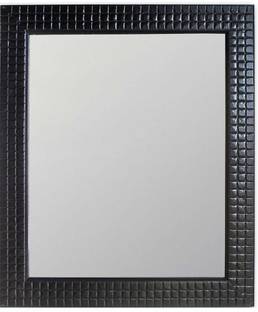Painting Mantra Marble Style Cristal Bar Framed Wall Decor for Home D�cor (15x23 inch) Black Decorative Mirror