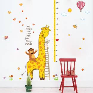 Flipkart SmartBuy 160 cm Wall Stickers Giraffe Height Chart for Kids Room Self Adhesive Sticker