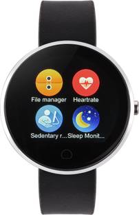 Metronaut X9 Round Dial Smartwatch with Heart Rate Sensor and Pedometer (Black)