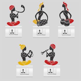 Asmi Collections 22 cm Musician for Light Switches Removable Sticker