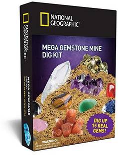 NATIONAL GEOGRAPHIC Gemstone Mine - Dig Up 15 Real Gems with NATIONAL GEOGRAPHIC