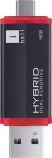 iball Hybrid 16 GB OTG Drive USB 2.0 Plastic Case