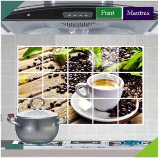 Asmi Collections 90 cm Awesome Coffee Cup For Kitchen Removable Sticker