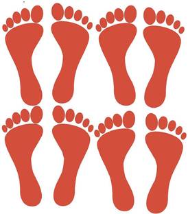 Asmi Collections 200 cm Goddess Lakshmi Footprints Removable Sticker