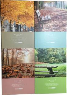 GOONJ CREATIONS Complete Love Nature Notebook Series ( set of 4 ) A4 Notebook Ruled 160 Pages
