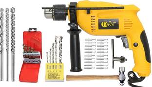 Digital Craft DIVS POWER TOOL Powerful Electric Drill Machine+ 13Pcs HSS Drill Set For Metal,Aluminium...