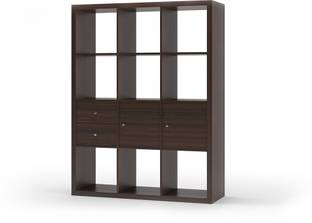 Urban Ladder Boeberg Bookshelf 4 x 3; Inserts : 2 cabinet, 1 drawers Engineered Wood Semi-Open Book Shelf
