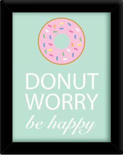 Donut worry be happy Paper Print