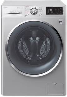 LG 8/5 kg Washer with Dryer Ready to Wear Clothes with In-built Heater Silver