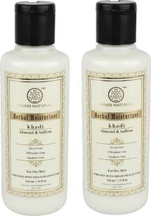 KHADI NATURAL Organic Almond & Saffron Moisturizer-SLS & Paraben Free