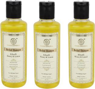 KHADI NATURAL Herbal Honey & Lemon Cleanser/Shampoo (Pack of 3)