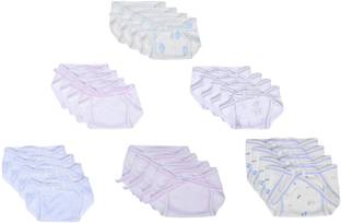 फर्स्टस्टेप Newborn Hosiery cotton cloth nappies pack of 24pcs (multi)(0-3months)