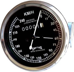 ALMOS Royal Enfield Bullet Standard,Classic & Electra Black Dial 0-240 KM/H Analog Speedometer