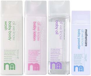 Mothercare Mothercare All We Know Baby Body Wash (300ml), Baby Lotion (300ml), Baby Oil (300ml) and Baby Powder (150gm) Combo