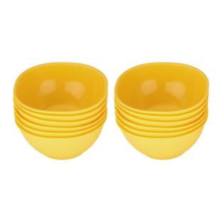 JAYPEE Polypropylene Serving Bowl Combo Le Dinner Bowl Set Plain,Yellow