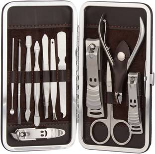 Skywalk 12 in 1 Manicure Pedicure Kit,Manicure Pedicure Grooming Traveling and Home Accessories Kit with Pouch