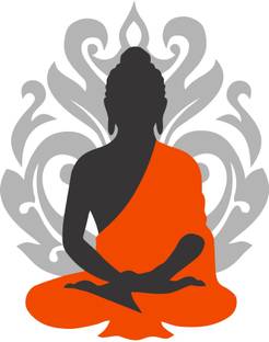 Asmi Collections 80 cm Beautiful God Buddha Removable Sticker