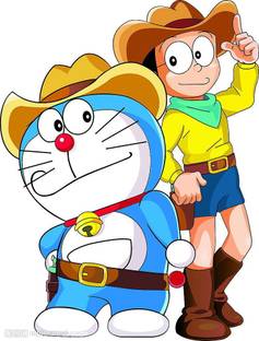 DORAEMON CARTTON CHARACTER HD WALLPAPER ON FINE ART PAPER ON 24X36 LARGE PAPER Photographic Paper