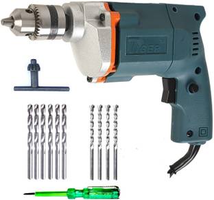 TIGER 10mm Drill machine with Line Tester + 6 HSS Bit+ 4 Masonry Bit Power & Hand Tool Kit