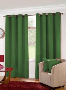 AIRWILL 153 cm (5 ft) Cotton Window Curtain (Pack Of 2)