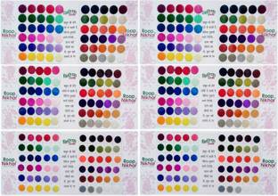 Roop Nikhar Regular Multicolor Indian Forehead Bindis Set of 6 Pcs Forehead Multicolor Bindis
