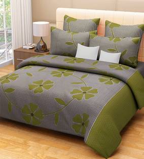 Home Candy Cotton Double Flat 144 TC Floral Bedsheet