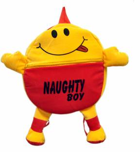 Jrp Mart Red Naughty Boy Cartoon School Bag For Kids Soft Toy Push (Primary 1st-4th Std) School Bag
