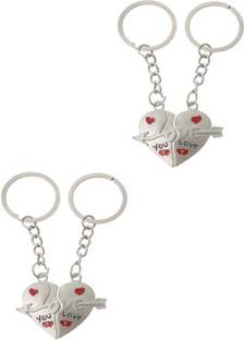 MGP FASHION Love Heart Couple Gift Key Chain Combo No.155 Key Chain