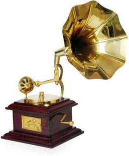 Fashion Bizz Antique Look Brass,Wooden Decorative Showpiece  -  12 cm