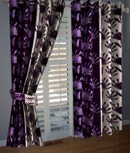 Phyto Home 274 cm (9 ft) Polyester Shower Curtain (Pack Of 2)
