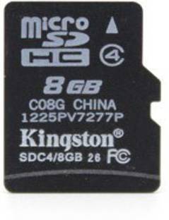 KINGSTON SDC4/8GBSPIN 8 GB MicroSD Card Class 4 4 MB/s  Memory Card Compatible with Mobile