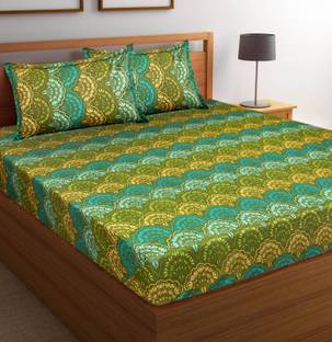 Flipkart SmartBuy 180 TC Cotton Double Printed Flat Bedsheet