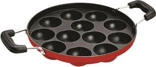 trishna Non-Stick 12 Kuli Appam Patra Paniarakkal 1 L capacity 23 cm diameter