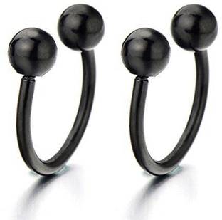 GadgetsDen Surgical Body Piercing (EyeBrow, Navel, Lip, Belly, Ear etc) - 2pc Metal Stud Earring