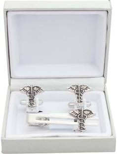 Maruti Tie Metal Cufflink & Tie Pin Set