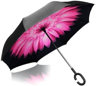 Vetci Inverted Umbrella Double Layer Wind Proof, UV Proof Reverse Folding Umbrella with C Shape Handle Umbrella
