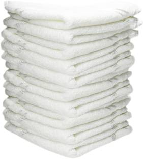 K.S. Collection Solid White Cotton 300 GSM Face Towel Set