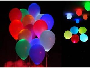 Charismacart Multicolor LED Balloon (Pack of 10)