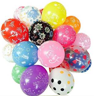 TOYXE Printed 40330 Assorted Design Toy Balloons Balloon