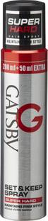 GATSBY Set & Keep Hair Spray Super Hard 250ml Hair Spray