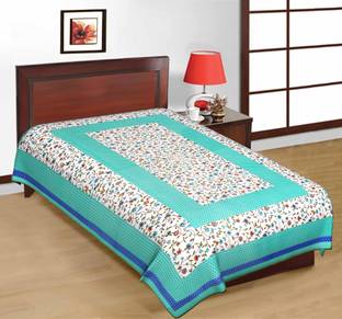 UNIQCHOICE 120 TC Cotton Single Floral Flat Bedsheet