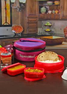 Signoraware Classic Lunch (Sappire) with Bag 3 Containers Lunch Box