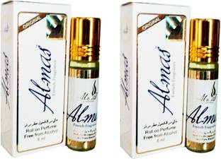 Almas Highly Concentrated Roll-On 8ml {Pack Of 2 } Floral Attar