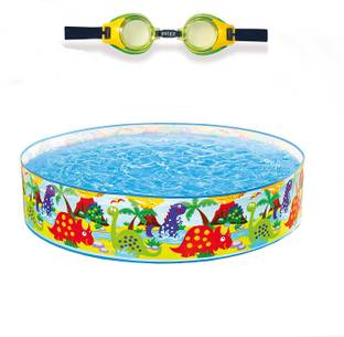 INTEX ® Original 4ft Ocean Reef Snapset Pool With Swimming Goggles Inflatable Swimming Pool
