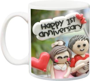 Stylotrendz Perfect gift for 1st anniversary for Husband/Wife or Boyfriend/Girlfriend Ceramic Coffee Mug