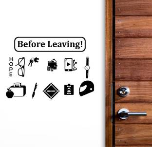 rawpockets 15 cm Before Leaving Pocket Check - Living Room Self Adhesive Sticker