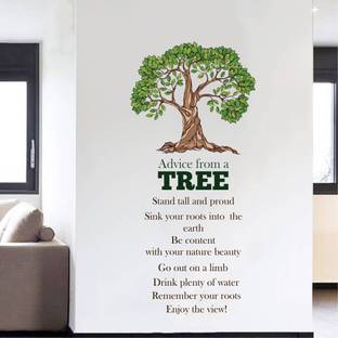 rawpockets 15 cm Advice from Tree - Living Room Self Adhesive Sticker
