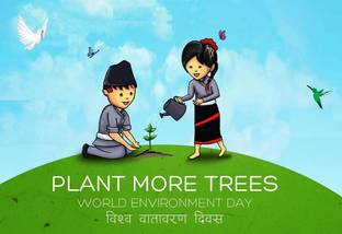 PLANT MORE TREES WORLD ENVIRONMENT DAY wallpapers Print Poster on 13x19 Inches Paper Print